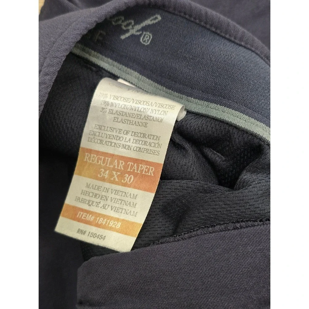 Weatherproof Vintage Mens Regular Taper Performance Flex Pants Gray 34x30